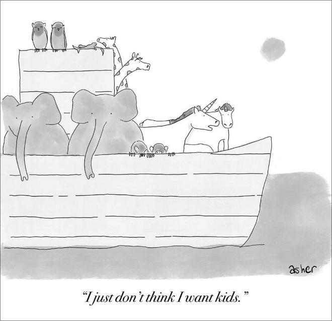 Funny cartoon by Asher Perlman.