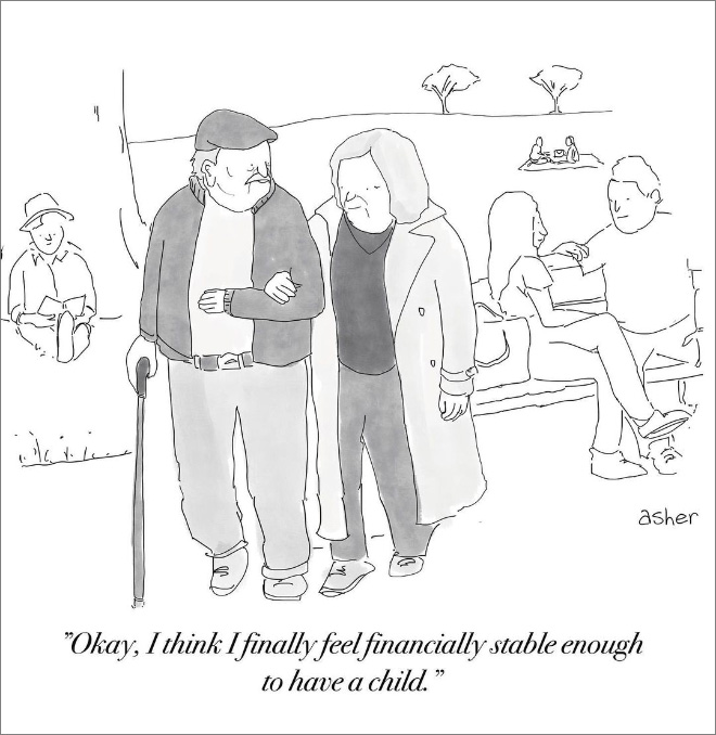 Funny cartoon by Asher Perlman.