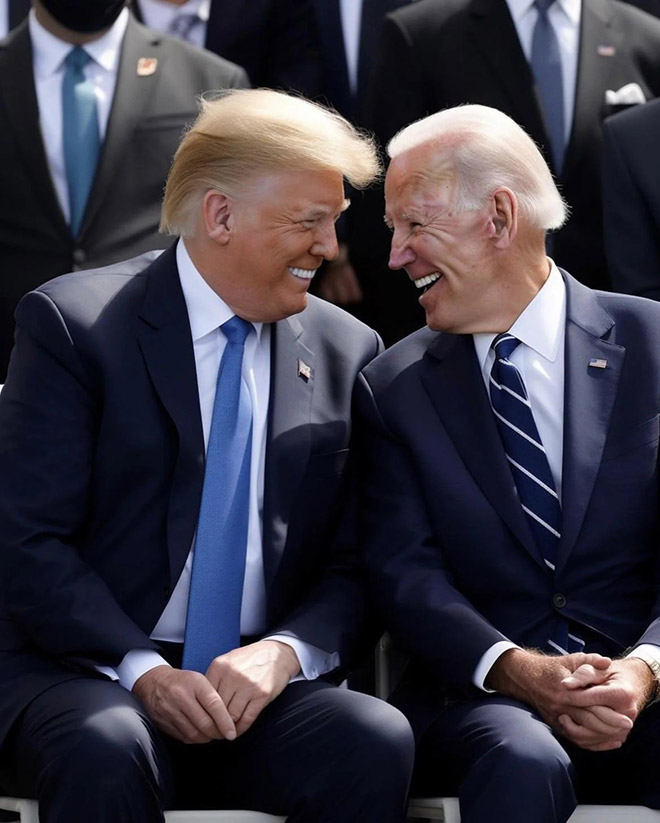 Biden and Trump - the best friends ever.