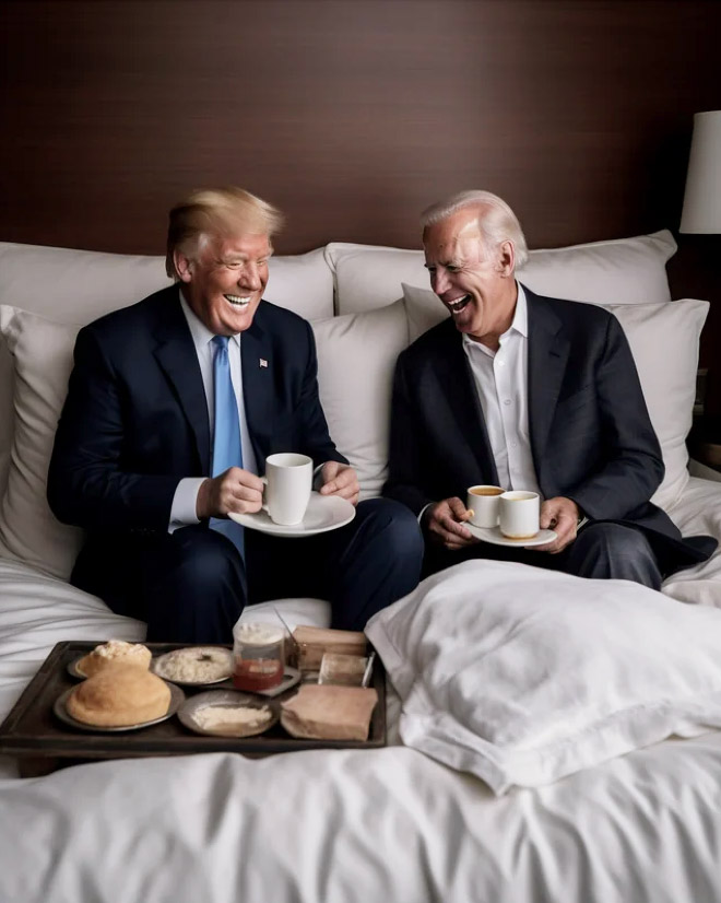 Biden and Trump - the best friends ever.