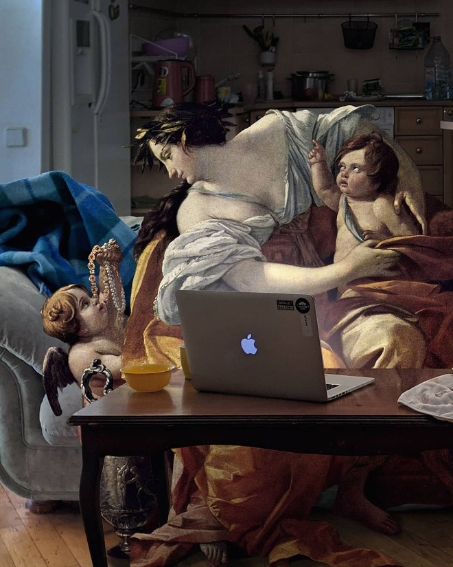 When a classical painting meets the modern world...