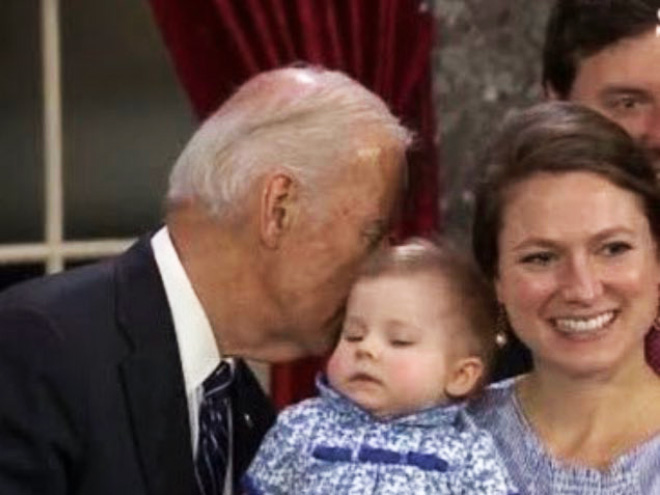 Uncle Joe really doesn't understand personal space.