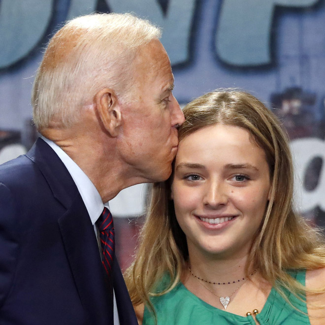 Uncle Joe really doesn't understand personal space.