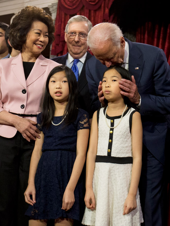 Uncle Joe really doesn't understand personal space.