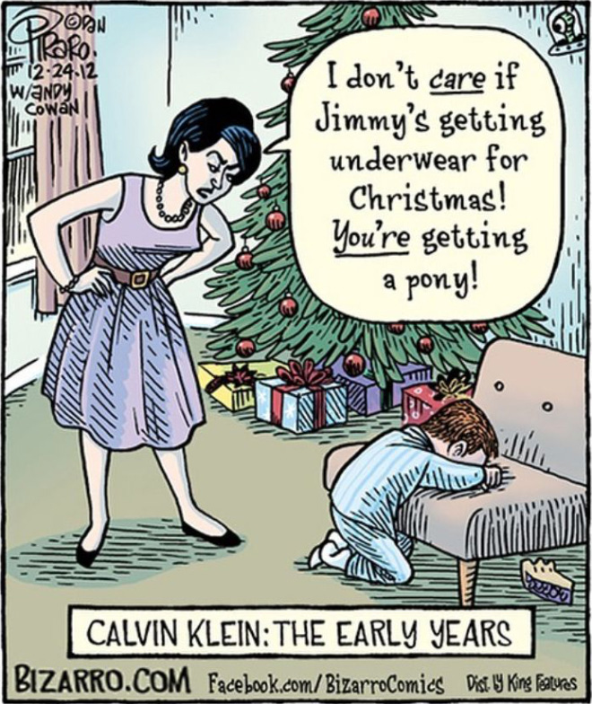 Funny cartoon by Bizarro.