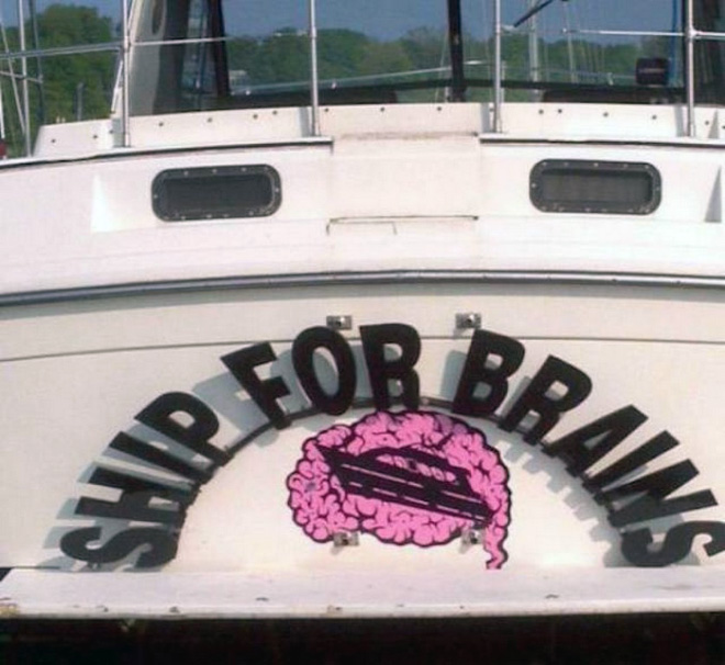 Funny boat name.