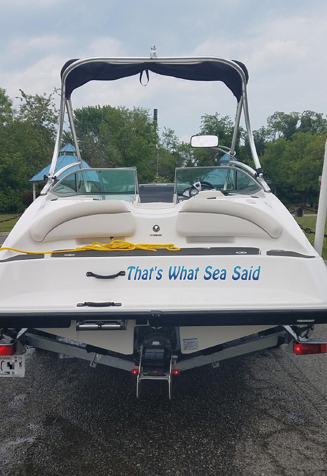 Funny boat name.