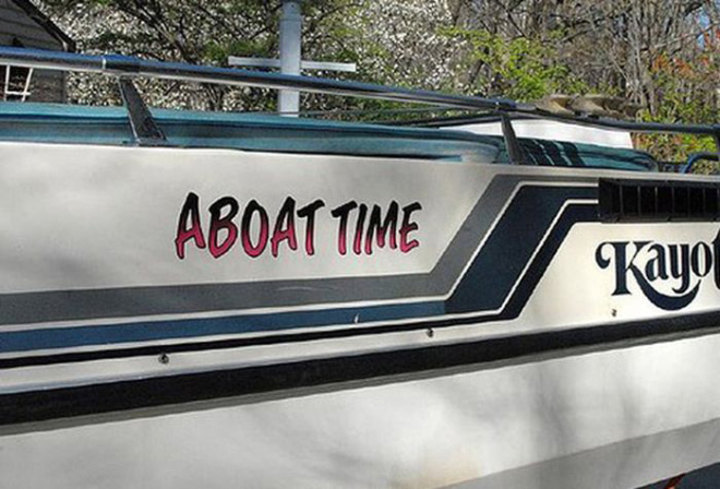 Funny boat name.