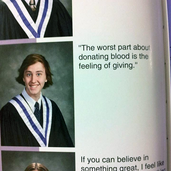 Funny yearbook quote.