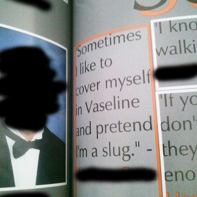 Funny yearbook quote.