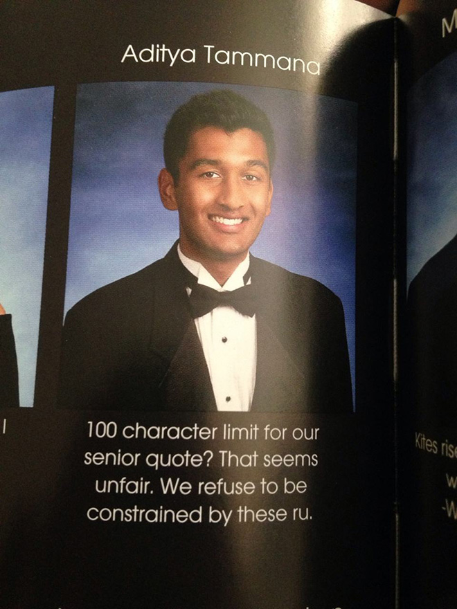 Funny yearbook quote.