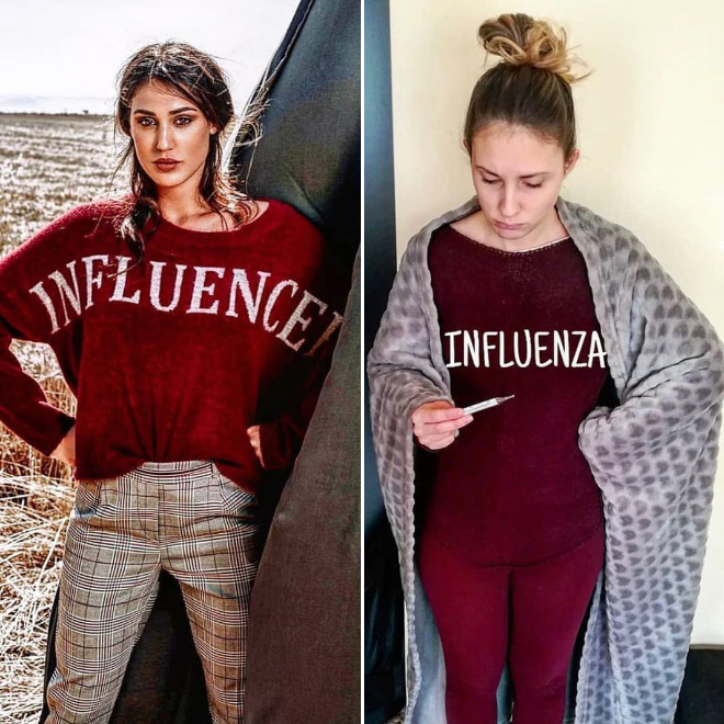 Funny Instagram influencer parody by Chiara Matto.