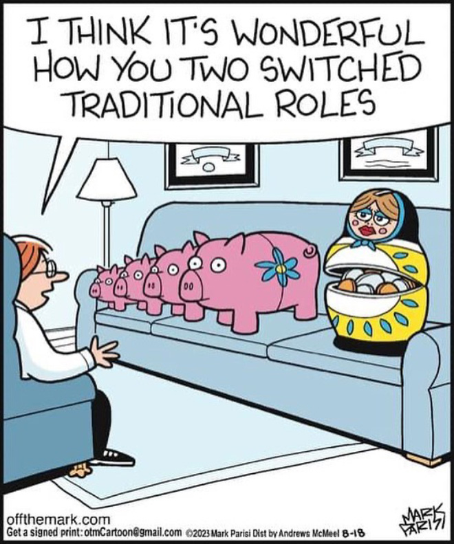 Funny cartoon by Mark Parisi.