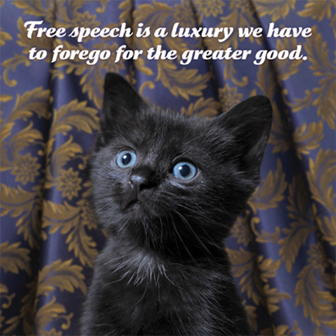 Social justice kitten has something to say to you.