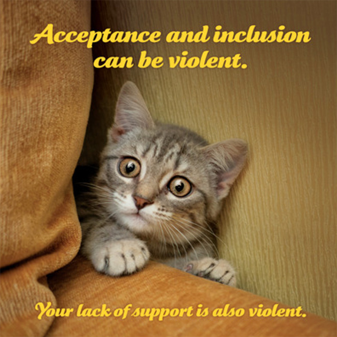 Social justice kitten has something to say to you.